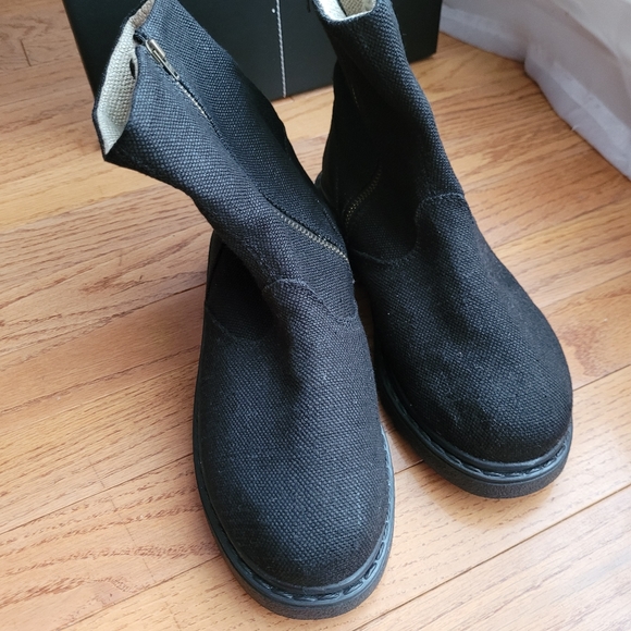 Hemp Bootie Rawganique City Boots Zipper Eco-Dye Biodegradable - Picture 2 of 10